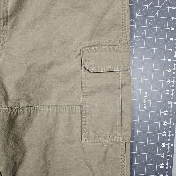 Wrangler Riggs Pants 44x34 Double Knee Cargo Ripstop Canvas Workwear Y2K Biker - Picture 2 of 16